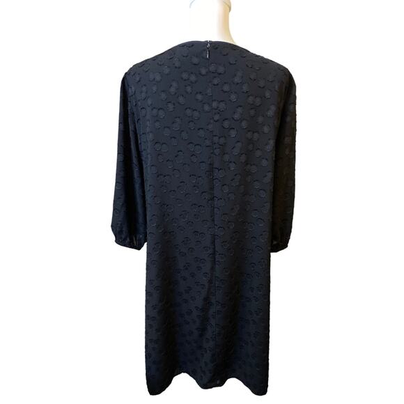 LOFT Plus Black Clip Dot Shift Dress Size 22 - Work Wear church - Picture 3 of 6